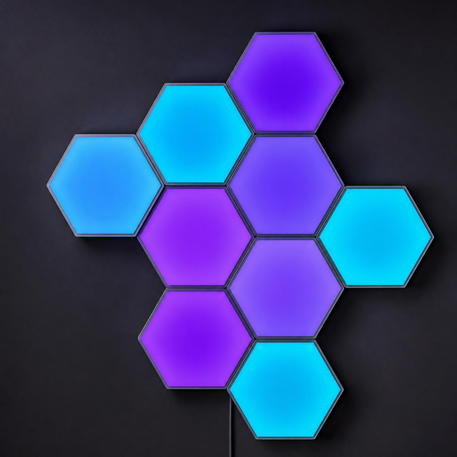 Hexagon Wall Light Panels (Set of 3)