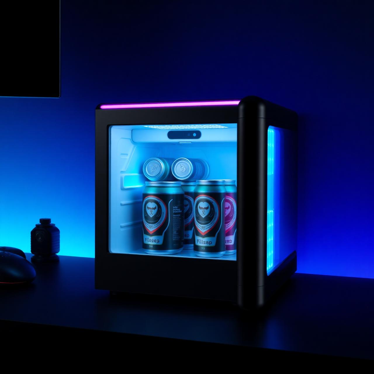 Mini Fridge for Gaming Desk (12 Can)